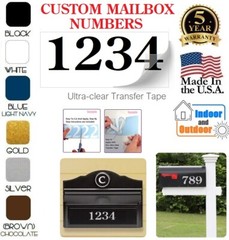 1-SET OF CUSTOM MADE PERSONALIZED VINYL DOOR,MAILBOX NUMBERS DECAL, (Model 10)