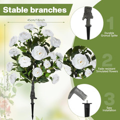 3FT Faux Camellia Plants – 2 Pack UV Resistant Indoor/Outdoor Decor