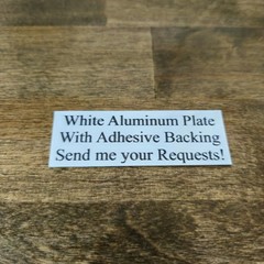 White Custom Engraved Aluminum Plate 1×3 Sublimation Plaque Name Tag Trophy Urn