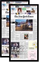Fxojyvo 11×22 Newspaper Frame Set of 2, Display 11 x 22 Inch Newspaper Front Pag