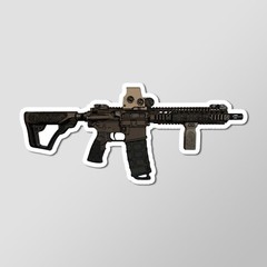 DD MK18 CQBR Block 2 Gun Art – Laptop Sticker Vinyl 4″ Wide