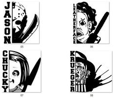 Horror Theme Decals 5″
