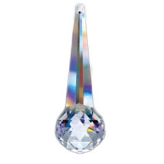 Asfour Crystal Chandelier Parts 100mm Hexagonal W/Crystal Ball Prisms At Bottom