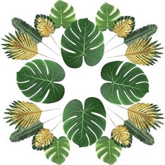 10Pcs Artificial Monstera Leaf Party Decorations 30x20cm For Party Decoration