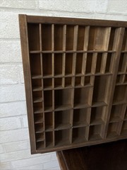 Vintage Hamilton Printers Tray Shadow Box Letterpress Drawer Display 21” X 16”