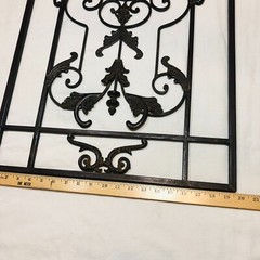 Wrought Iron Rectangular Rustic Wall Decor Scroll Design 39 in x 19.5 in