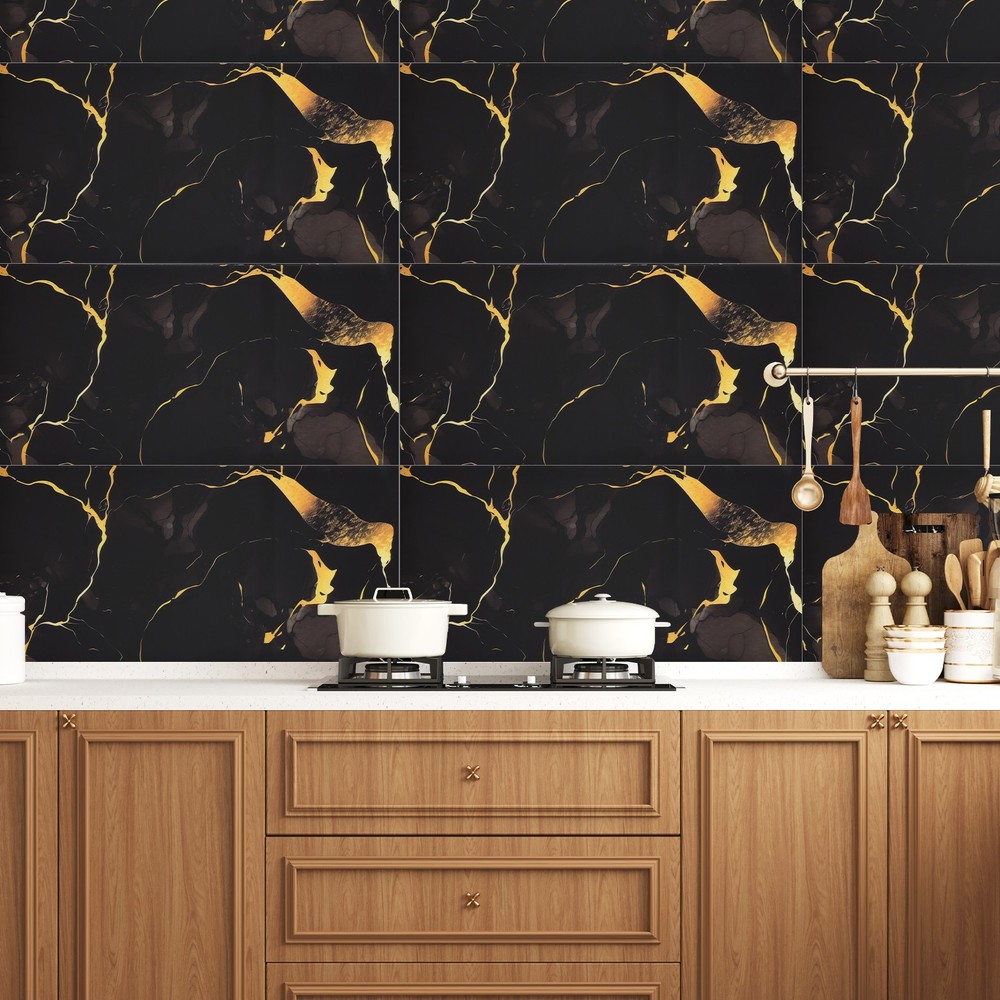 11.8×23.6in Waterproof Marble Peel&Stick Backsplash Tile Wall Panels for Kitchen