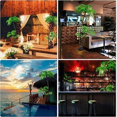 Artificial Palm Tree 6FT Outdoor w/8 Modes for Christmas Decor Home Patio Party