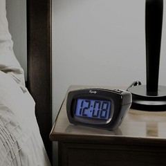 Equity 31015 Super Loud Digital Alarm Clock 1 Inch LCD Display Batteries Not Inc