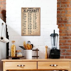 YOYI ART Metal Phonetic Alphabet Sign – Airplane Aviation Decor Art, Vintage Tin