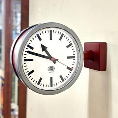 Dulton Double Face Clock 170D2 YR-0643 MAT BRICK/RAW Wall Japan NEW