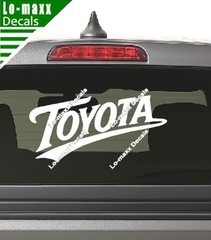 Toyota Custom Graphics Wording High Performance Premium Vinyl Die Cut Decal