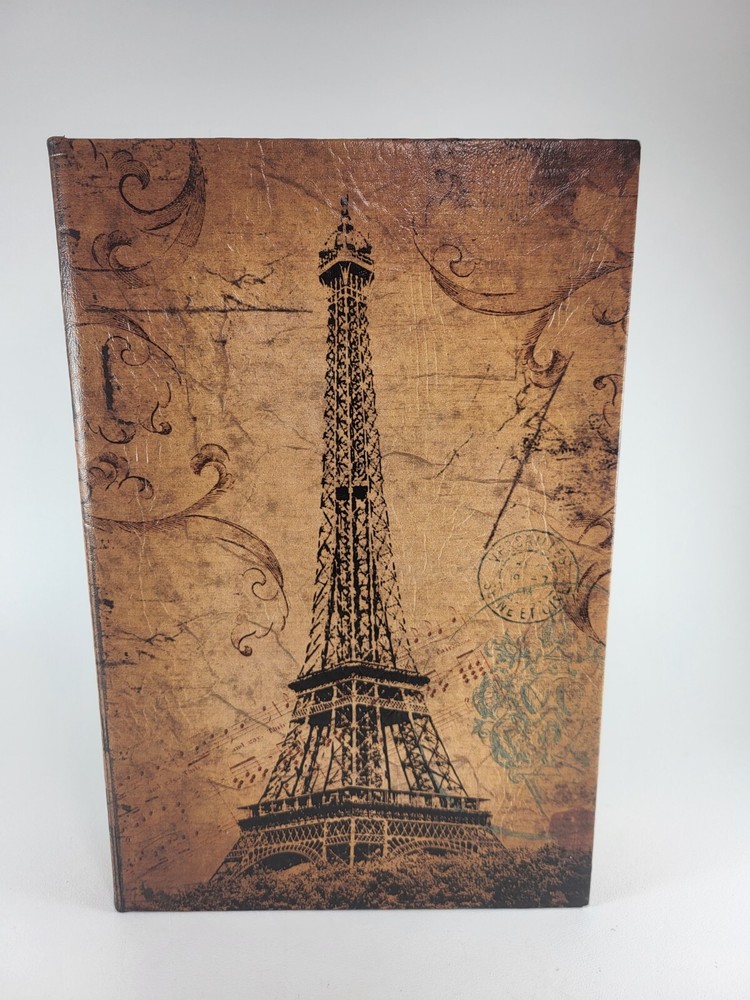 PARIS Eiffel Tower Wood Decorative Keepsake Storage Box 12” X 8” X 3″