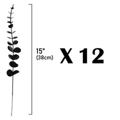 Artificial Eucalyptus Stems 12 Pcs Wine Red Greenery Plant Leaf 15 Inch for Vase