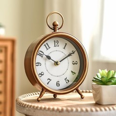 Vintage Small Table Clock on Stand, Decorative Desk and Shelf Clock Farmhouse…