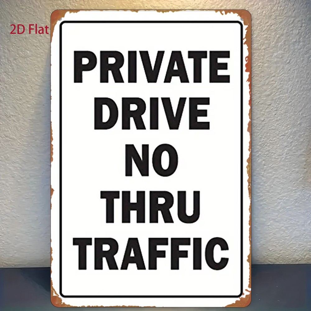 20.32*30.48 cm Metal No Trespassing Sign Wall Decor