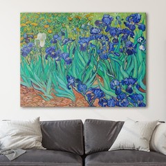 Irises 1889 by Van Gogh Floral Flower Garden Canvas Wall Art Print