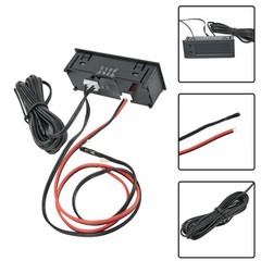 Thermometer Voltmeter Clock LED Digital Display 12V 3in1 Vehicle Car Kit