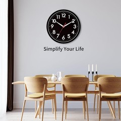 Elegant 8-Inch Silent Wall Clock – Battery Operated Modern Design for Any Room