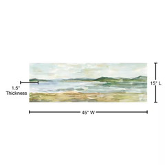 15 In. H X 45 In. W «Panoramic Seascape I» by Marmont Hill Canvas Wall Art