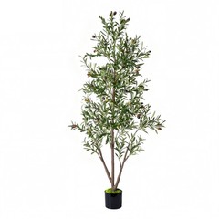 NOVAROOT 6FT Tall Olive Trees Artificial Indoor Faux Natural Wood Trunk Lifeli