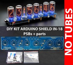 DIY KIT IN-18 Shield for Arduino Nixie Clock with Sockets NO TUBES ARDUINO PSU