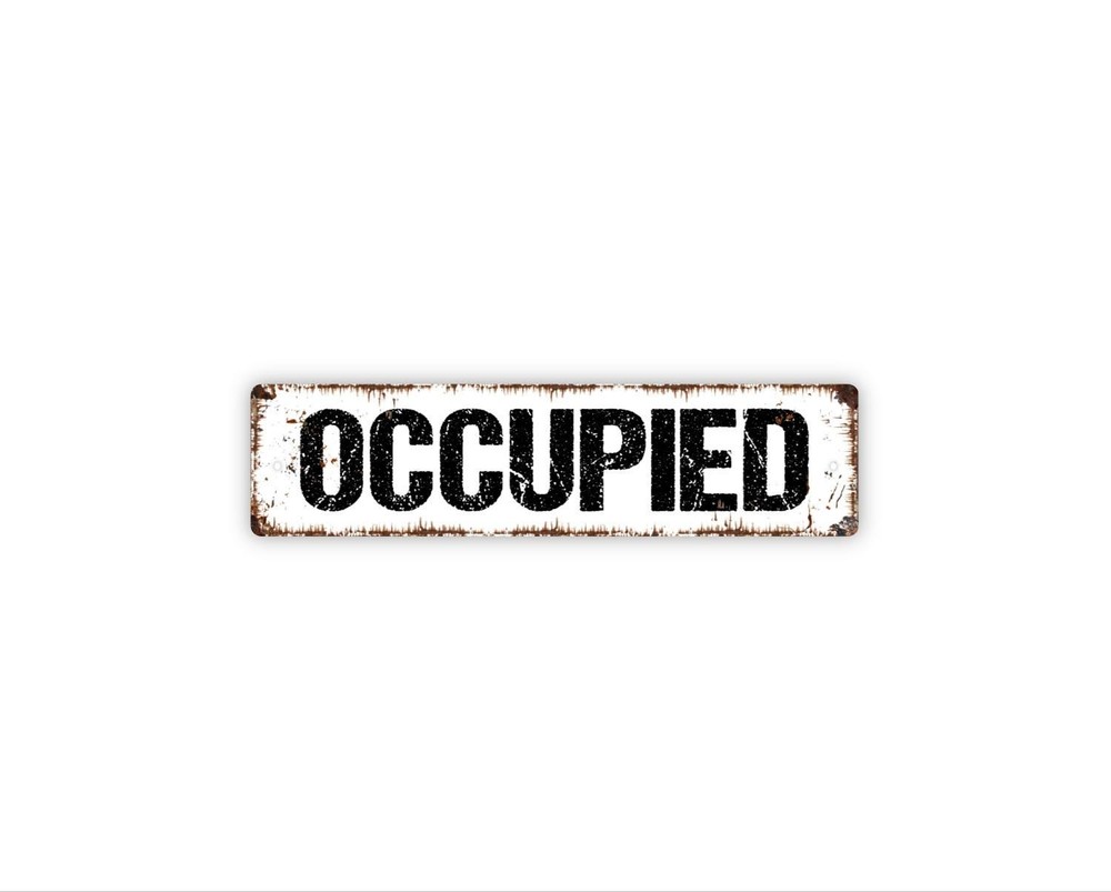 Occupied Sign | Bathroom Door Wall Art | Restroom Privacy Sign | Office
