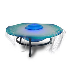 8 In. H Tabletop Mist Fountain W/12 Color-Changing LED Lights and Inline Control