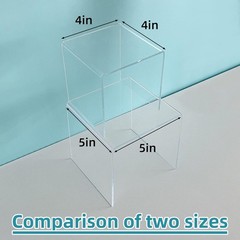 Clear Acrylic Riser Square Display Stand Lot of 8 (5x5x5inches)