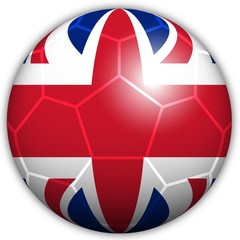 United Kingdom Soccer Ball Round Shaped Flag Cut To Shape Vinyl Sticker