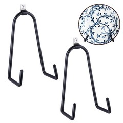 2 Pack Adjustable Plate Hangers,Wall Mount Plate Display Stands Holders, Black M