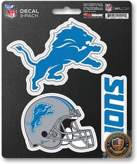 NFL 3 Piece Decal Set Unisex-Adult Sports Vinyl Stickers