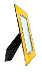 4″x6″ Yellow Glam Photo Frame Faux Diamond MCM Style 7.75″x5.75″ Display