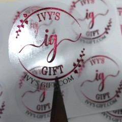 custom clear stickers with logo waterproof clear sticker white on clear label