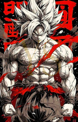 Dragon ball Z Super Saiyan 2 poster print 8.5»x14» home decor glossy paper #1