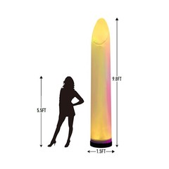 9.8Ft Inflatable Column with Built-in Blower and Color-Changing LED Lights ̵