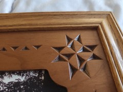 P. Graham Dunn Dalton Ohio Christian Amish Horse Buggy Wooden Wall Plaque Oak