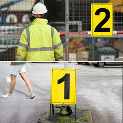 Weatherproof Metal Number Sign for Tennis Courts and Parking Lots, 12×8 Inches