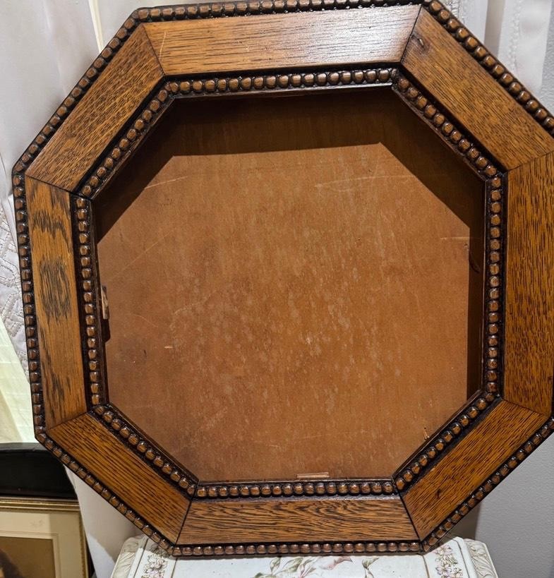 Antique Wooden Frame Octagon Ornate 17.25″ x 17 .25″ for 12″ x 12″.