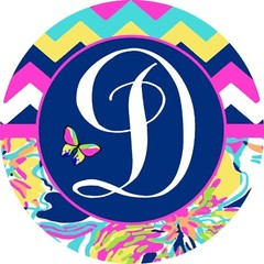 Personalized Custom Initial Colorful Chevron Floral Design Rubber Drink Coasters