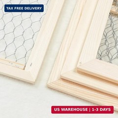 4 Pack Chicken Wire Wood Frame 12 x 9 Inches Unfinished Wooden Frame for photoes