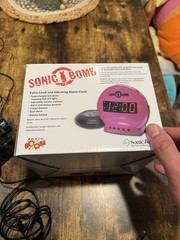 SONIC ALERT SONIC BOMB BUNKER CAMOUFLAGE ALARM CLOCK TESTED WORKING!!!