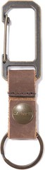 Water-Resistant Saddle Leather Keychain – Self-Locking Clip for Secure Carry