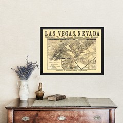 Old Map of Las Vegas, NV 1932 – Vintage Las Vegas Nevada Art