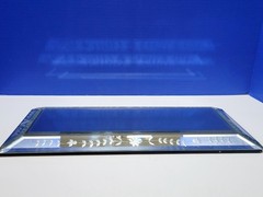 Vintage Long Rectangular Beveled Glass Plateau Mirror Etched