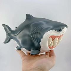 Savage Great White Shark Resin Ornament Creative Animal Table Decor Gift
