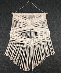 Handmade modern Macrame wall hanging bohemian vibes,beige,100%cotton,decor