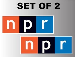 NPR National Public Radio Set of 2 (5 Sizes) Vinyl Sticker Decal