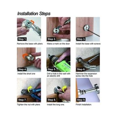 Magnetic Door Stopper Stainless Steel Wall/Floor Mounted Holder for Home Office