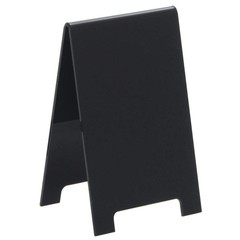 HUBERT® A-Frame Sign Holder Black Matte Plastic – 4″L x 6″H